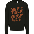 Yep I Talk To Lizards Chameleons Mens Sweatshirt Jumper Black