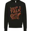 Yep I Talk To Lizards Chameleons Mens Sweatshirt Jumper Black