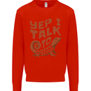 Yep I Talk To Lizards Chameleons Mens Sweatshirt Jumper Bright Red