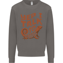 Yep I Talk To Lizards Chameleons Mens Sweatshirt Jumper Charcoal