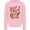 Yep I Talk To Lizards Chameleons Mens Sweatshirt Jumper Light Pink
