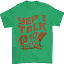 Yep I Talk To Lizards Chameleons Mens T-Shirt 100% Cotton Irish Green