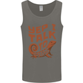 Yep I Talk To Lizards Chameleons Mens Vest Tank Top Charcoal