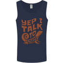 Yep I Talk To Lizards Chameleons Mens Vest Tank Top Navy Blue