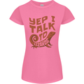 Yep I Talk To Lizards Chameleons Womens Petite Cut T-Shirt Azalea