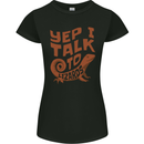 Yep I Talk To Lizards Chameleons Womens Petite Cut T-Shirt Black