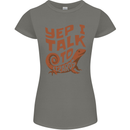 Yep I Talk To Lizards Chameleons Womens Petite Cut T-Shirt Charcoal