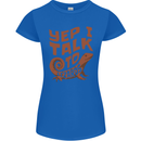 Yep I Talk To Lizards Chameleons Womens Petite Cut T-Shirt Royal Blue