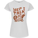 Yep I Talk To Lizards Chameleons Womens Petite Cut T-Shirt White