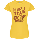 Yep I Talk To Lizards Chameleons Womens Petite Cut T-Shirt Yellow