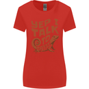 Yep I Talk To Lizards Chameleons Womens Wider Cut T-Shirt Red