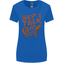 Yep I Talk To Lizards Chameleons Womens Wider Cut T-Shirt Royal Blue