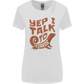 Yep I Talk To Lizards Chameleons Womens Wider Cut T-Shirt White