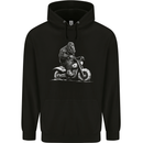 Yeti Biker Motorbike Motorcycle Bigfoot Childrens Kids Hoodie Black