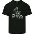 Yeti Biker Motorbike Motorcycle Bigfoot Kids T-Shirt Childrens Black