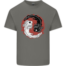 Yin Yang Axoloti Mens Cotton T-Shirt Tee Top Charcoal
