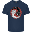 Yin Yang Axoloti Mens Cotton T-Shirt Tee Top Navy Blue