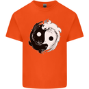 Yin Yang Axolotl Kids T-Shirt Childrens Orange