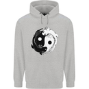 Yin Yang Axolotl Mens 80% Cotton Hoodie Sports Grey