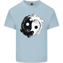 Yin Yang Axolotl Mens Cotton T-Shirt Tee Top Light Blue