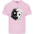 Yin Yang Axolotl Mens Cotton T-Shirt Tee Top Light Pink