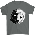Yin Yang Axolotl Mens T-Shirt 100% Cotton Charcoal
