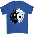 Yin Yang Axolotl Mens T-Shirt 100% Cotton Royal Blue