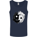 Yin Yang Axolotl Mens Vest Tank Top Navy Blue