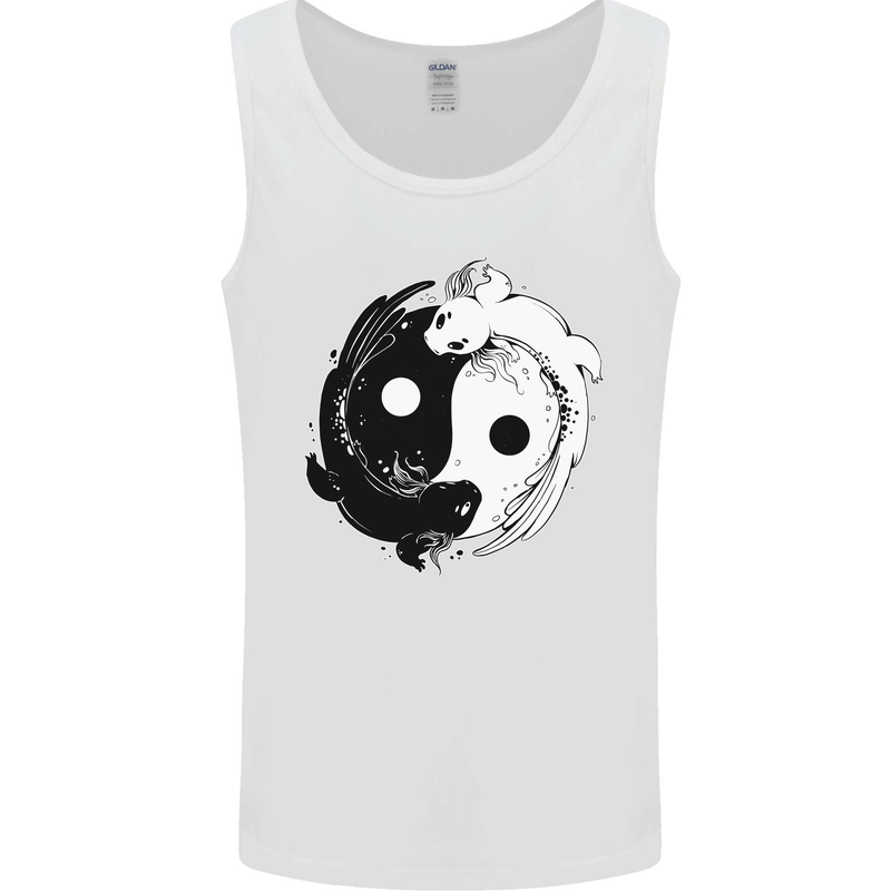 Yin Yang Axolotl Mens Vest Tank Top White