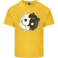 Yin Yang Axolottl Kids T-Shirt Childrens Yellow