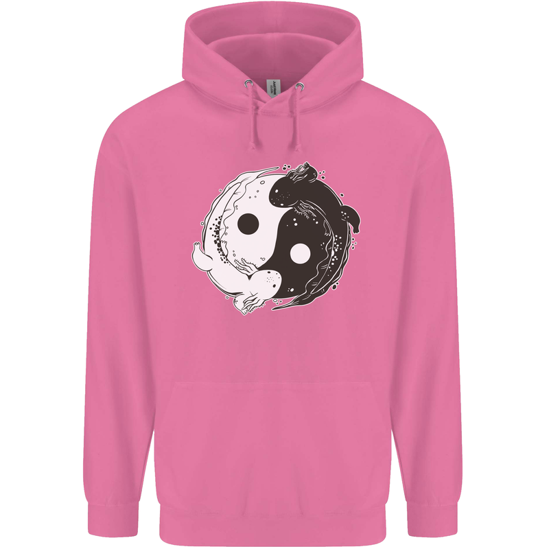 Yin Yang Axolottl Mens 80% Cotton Hoodie Azelea