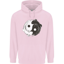 Yin Yang Axolottl Mens 80% Cotton Hoodie Light Pink