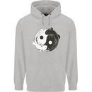 Yin Yang Axolottl Mens 80% Cotton Hoodie Sports Grey
