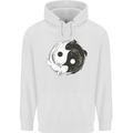 Yin Yang Axolottl Mens 80% Cotton Hoodie White