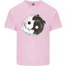 Yin Yang Axolottl Mens Cotton T-Shirt Tee Top Light Pink