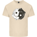 Yin Yang Axolottl Mens Cotton T-Shirt Tee Top Natural