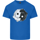 Yin Yang Axolottl Mens Cotton T-Shirt Tee Top Royal Blue