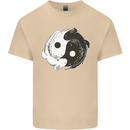 Yin Yang Axolottl Mens Cotton T-Shirt Tee Top Sand