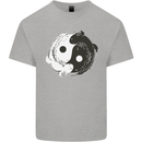 Yin Yang Axolottl Mens Cotton T-Shirt Tee Top Sports Grey