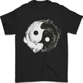 Yin Yang Axolottl Mens T-Shirt 100% Cotton Black