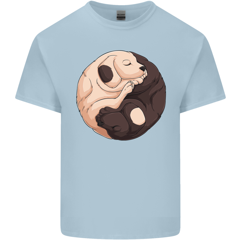 Yin Yang Dogs Kids T-Shirt Childrens Light Blue