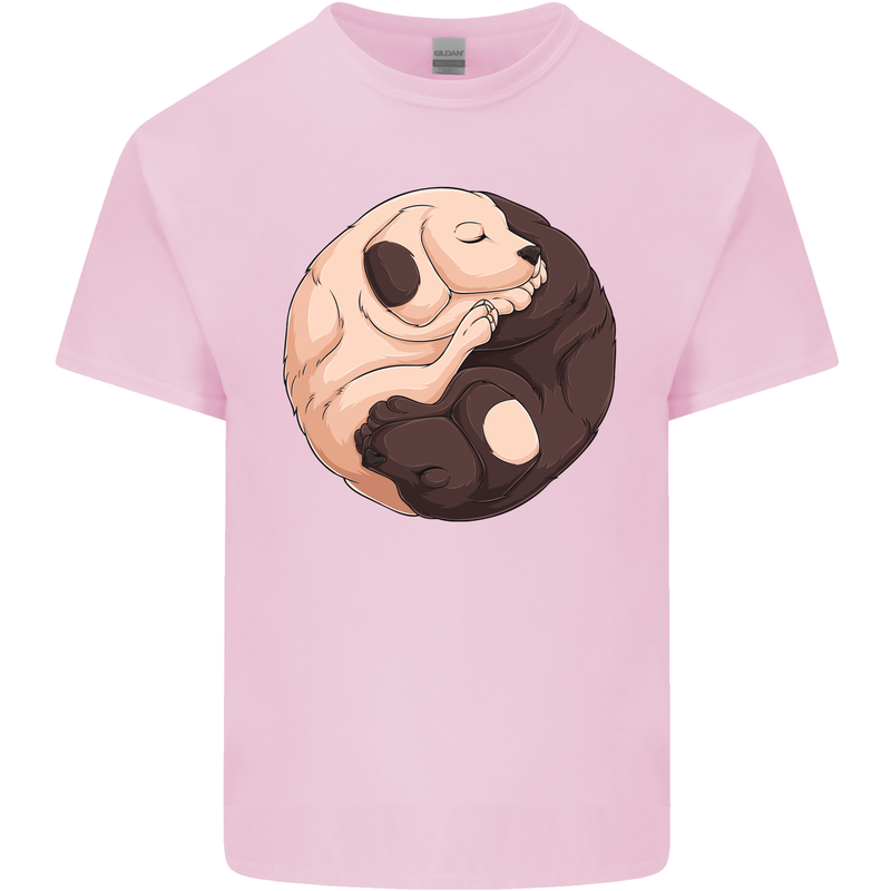 Yin Yang Dogs Kids T-Shirt Childrens Light Pink