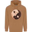 Yin Yang Dogs Mens 80% Cotton Hoodie Caramel Latte