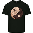 Yin Yang Dogs Mens Cotton T-Shirt Tee Top Black