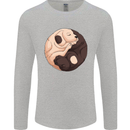Yin Yang Dogs Mens Long Sleeve T-Shirt Sports Grey