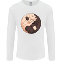 Yin Yang Dogs Mens Long Sleeve T-Shirt White