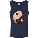 Yin Yang Dogs Mens Vest Tank Top Navy Blue