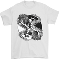 Yin Yang Dragons Mens T-Shirt 100% Cotton White