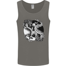Yin Yang Dragons Mens Vest Tank Top Charcoal
