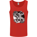 Yin Yang Dragons Mens Vest Tank Top Red